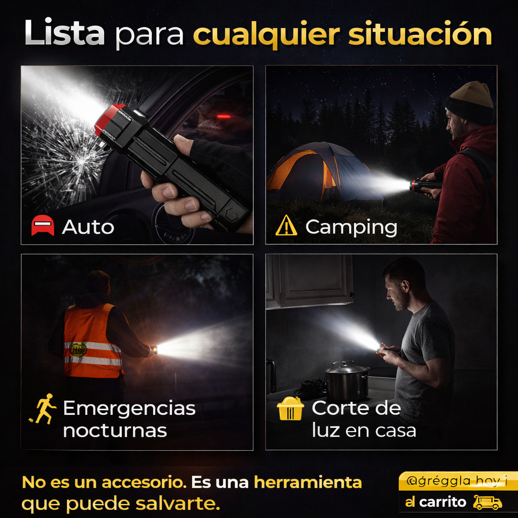 2 Linternas Tácticas 5 en 1 + Envio gratis