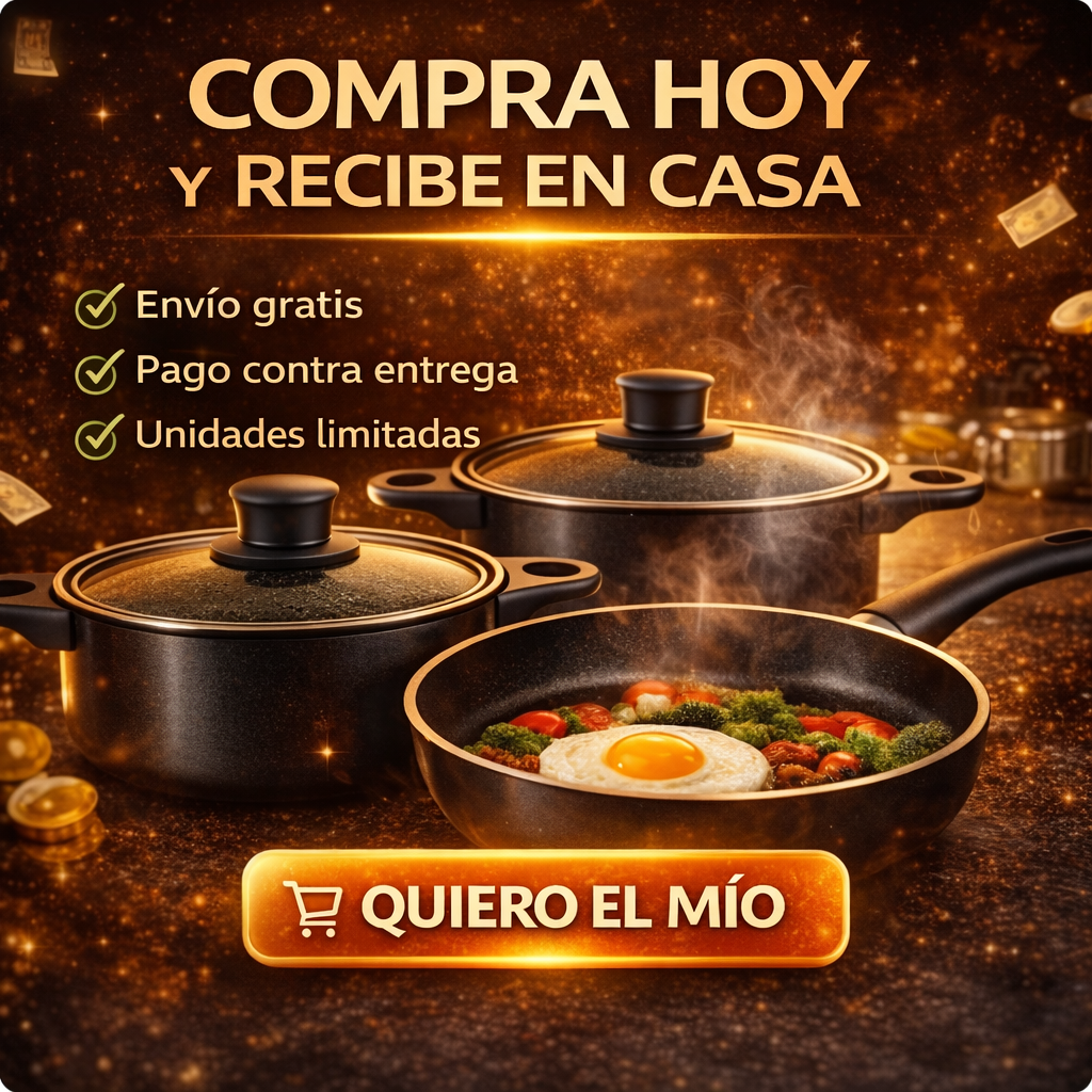 Juego de Ollas (13 piezas) - Batería Antiadherente + Utensilios