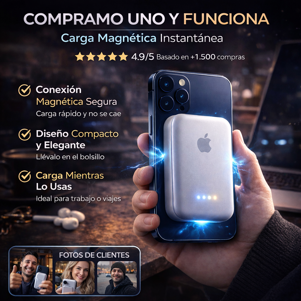 🔋 Battery Pack MagSafe 10000 mAh - Carga sin cables en segundos