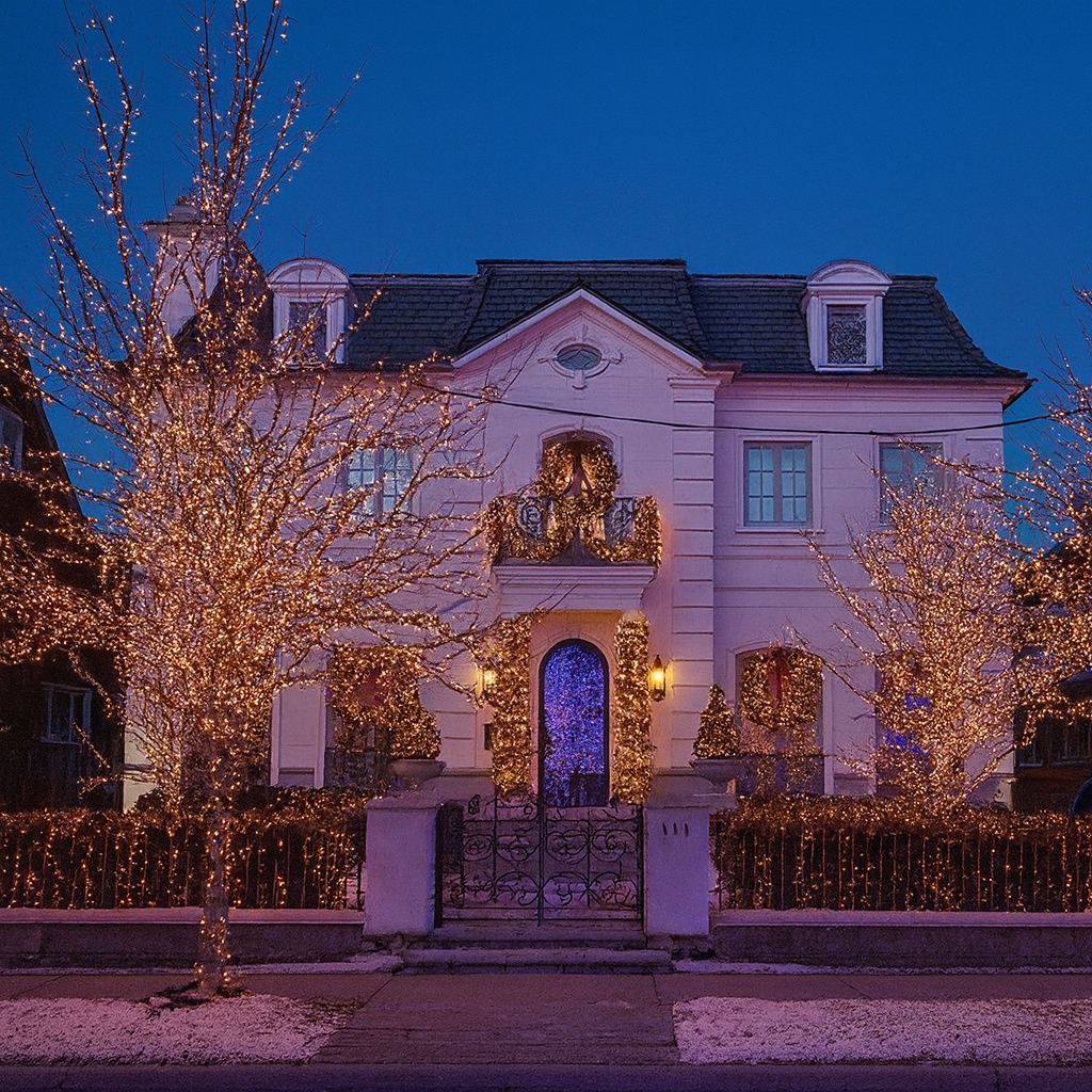 Luces Solares Navideñas 20 mts (200 LED) - Amarillo/Blanco/Multicolor