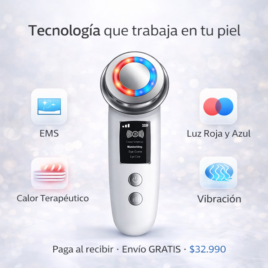 ✨ Masajeador Facial Reafirmante con Calor GlowLift Pro – Piel más firme y luminosa desde la primera sesión