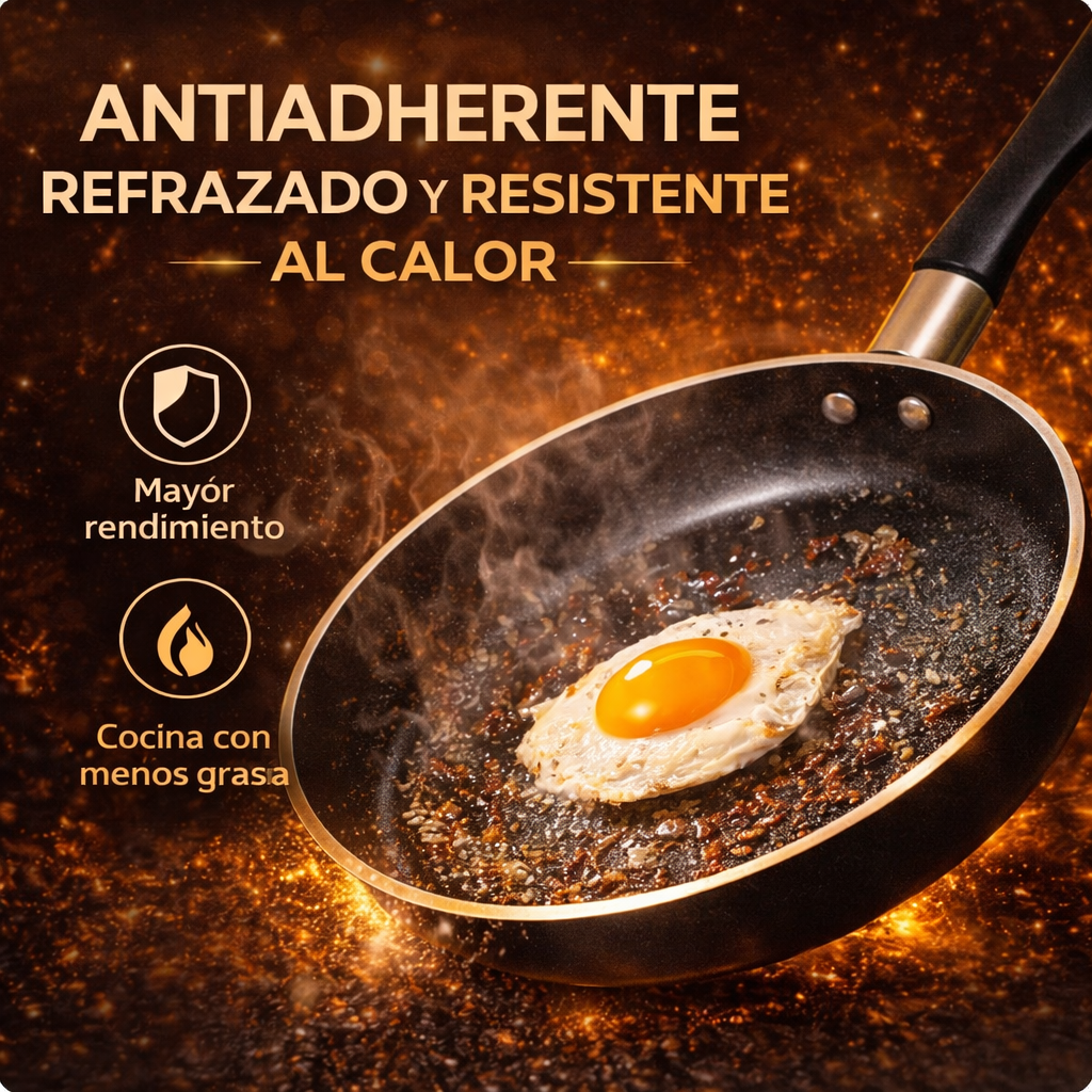 Juego de Ollas (13 piezas) - Batería Antiadherente + Utensilios