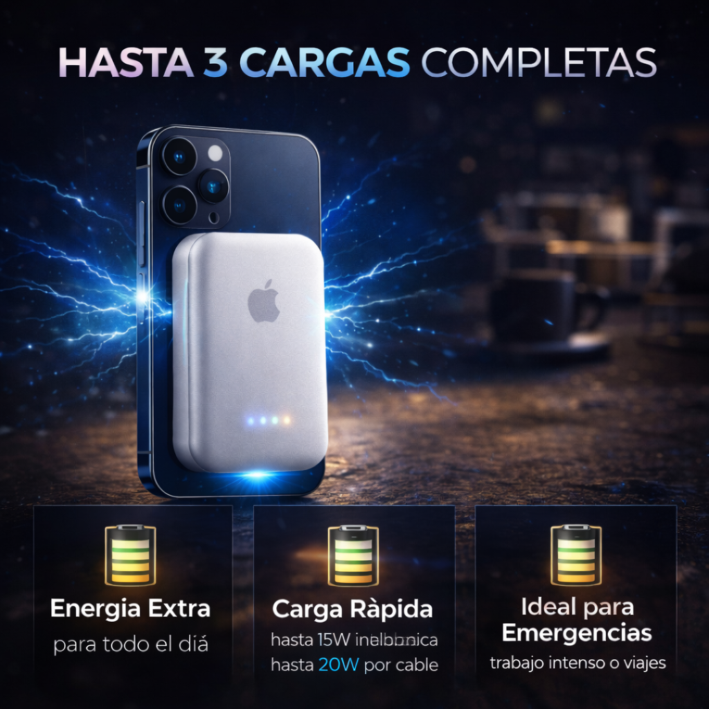 🔋 Battery Pack MagSafe 10000 mAh - Carga sin cables en segundos