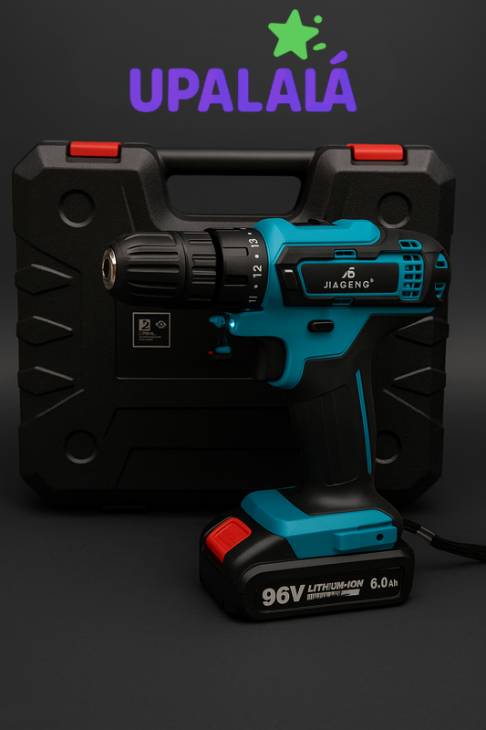 Taladro Inalámbrico de Impacto 48V con 2 Baterías + Kit 24 Accesorios