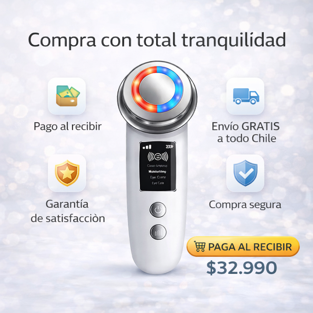 ✨ Masajeador Facial Reafirmante con Calor GlowLift Pro – Piel más firme y luminosa desde la primera sesión