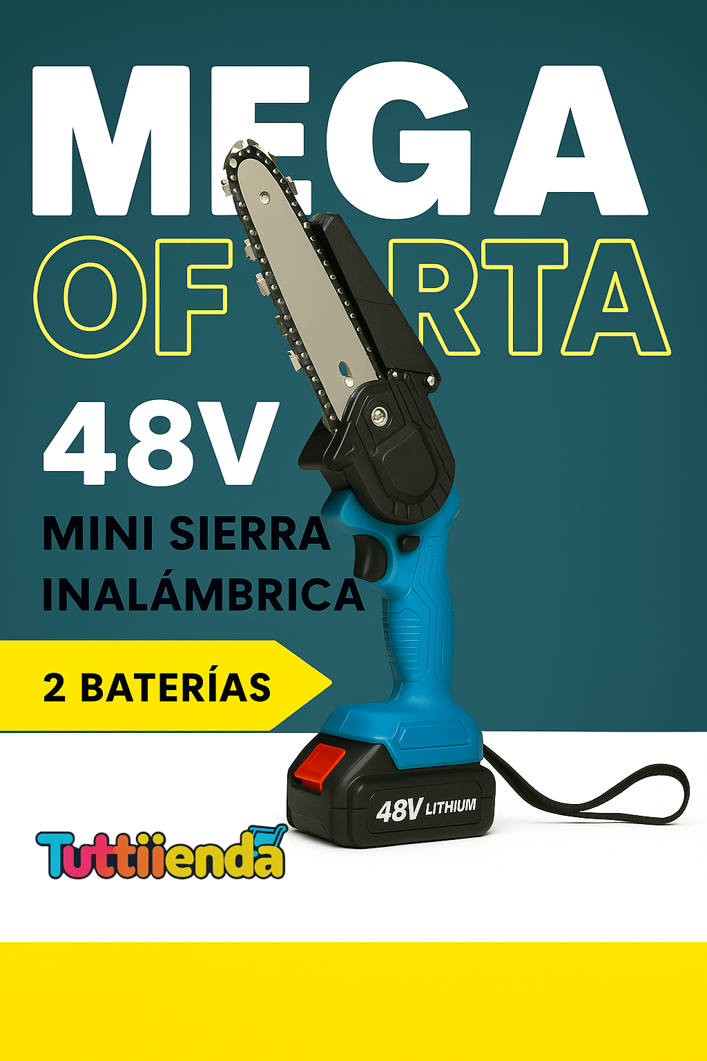 MINI SIERRA INALÁMBRICA + 2 BATERIAS 48v