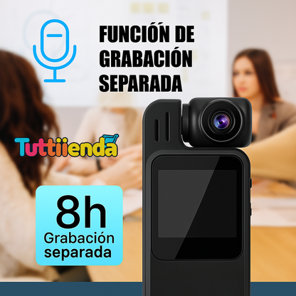 Videocámara Corporal 1080p Con Pantalla