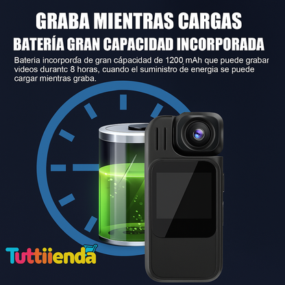 Videocámara Corporal 1080p Con Pantalla