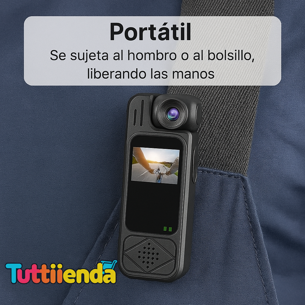 Videocámara Corporal 1080p Con Pantalla