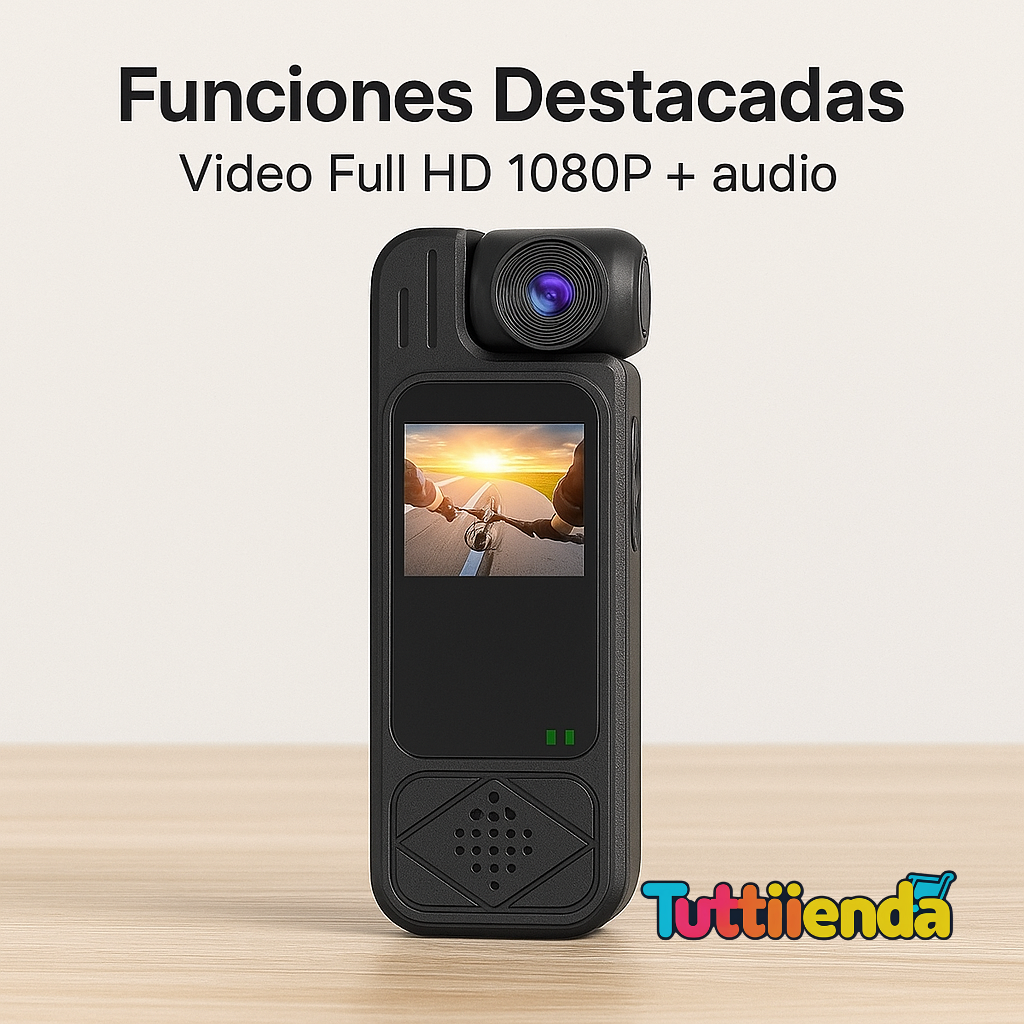 Videocámara Corporal 1080p Con Pantalla