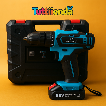 Taladro Inalámbrico de Impacto 48V con 2 Baterías + Kit 24 Accesorios