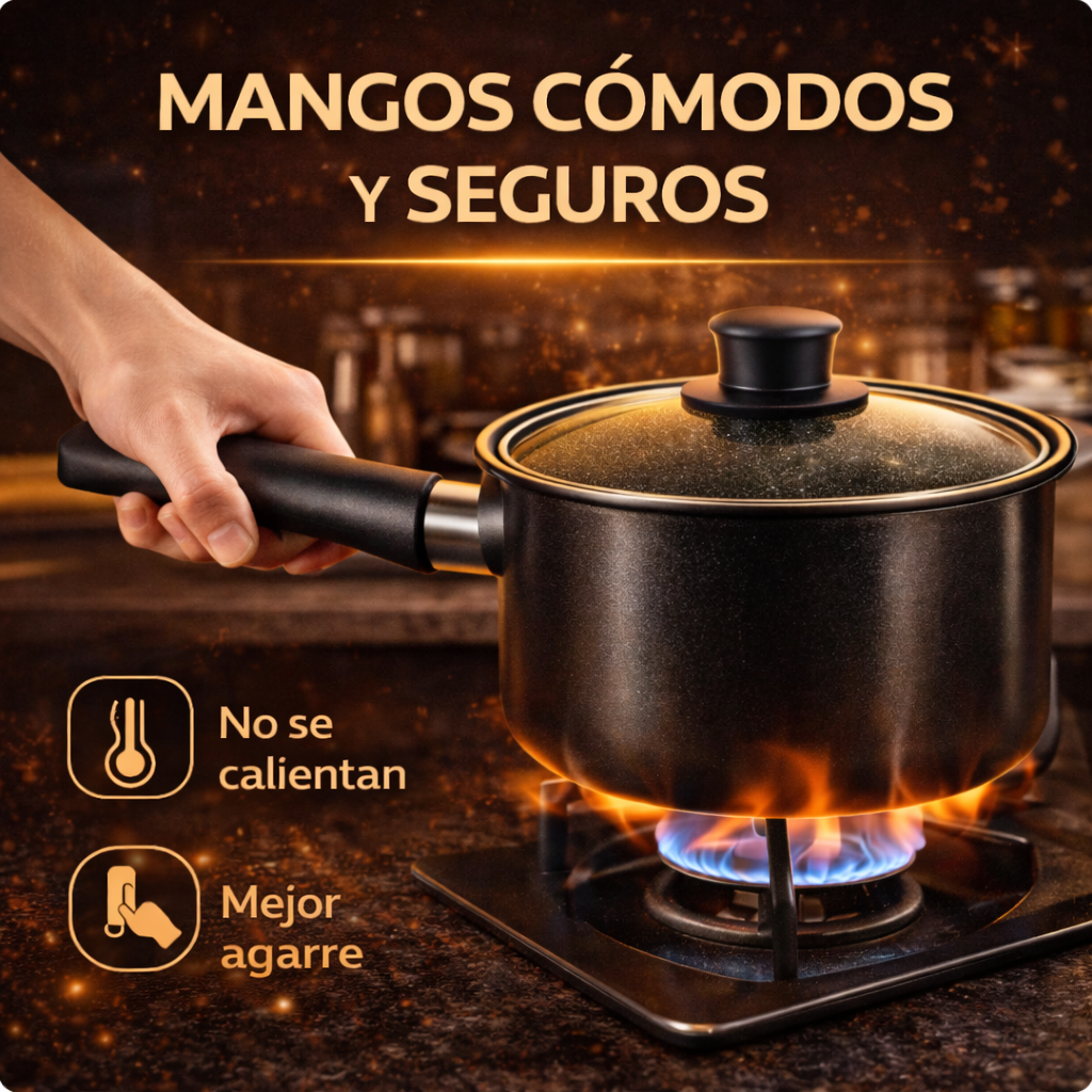 Juego de Ollas (13 piezas) - Batería Antiadherente + Utensilios