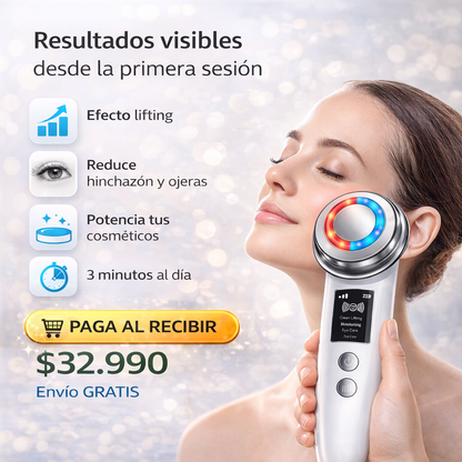 ✨ Masajeador Facial Reafirmante con Calor GlowLift Pro – Piel más firme y luminosa desde la primera sesión