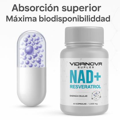 NAD+ RESVERATROL 1000MG 60 CAPS ORIGINAL