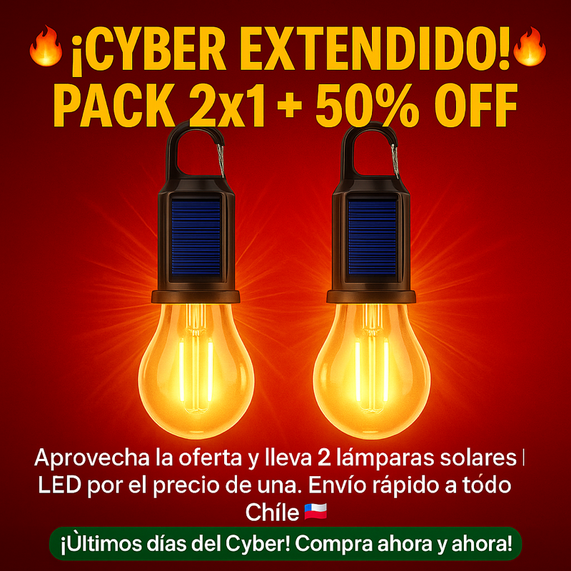 Ampolleta Solar "2x1 + 50% Off" ✅