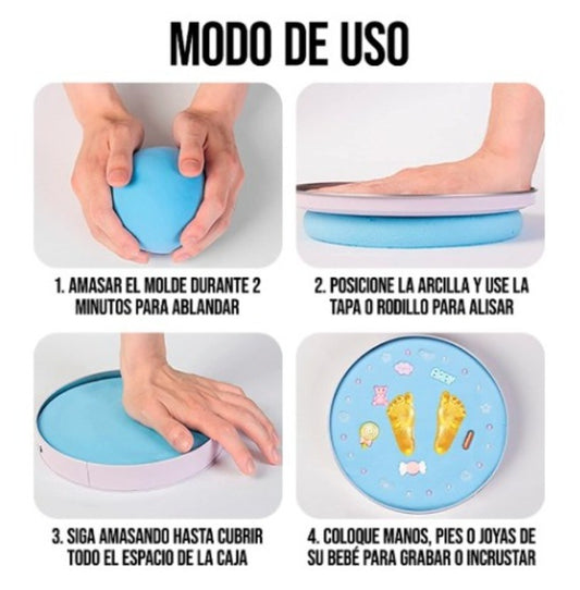 KIT PARA ESTAMPADO DE HUELLAS DE BEBÉ